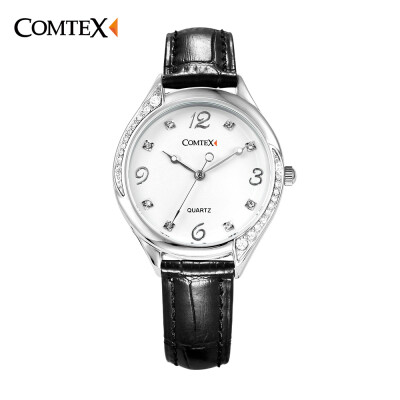 

Comtex Brand Fashion Women Wrist Watch With White Dial Analogue Display Ladies Watch Waterproof Quartz Watch