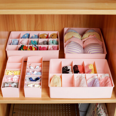 

ORZ PP Storage Boxes For Ties Socks Shorts Bra Underwear Divider Drawer Lidded Closet Home Organizer Ropa Interior