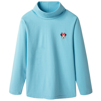 

Disney Disney neutral children ice and snow blue Shu skin stretch thin cotton children half-high collar long-sleeved shirt 28715A0 ice and snow blue 110
