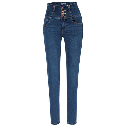 

Semir ladies high waist feet washed cowboy trousers Korean version of the wave 11316240116 cowboy blue ash 29