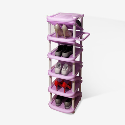 

Handsome plastic umbrella frame shoes frame living room simple large capacity storage shoe racks can be placed umbrella multi-layer shoe cabinet purple ten layer SL1666Y5