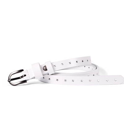 

Styria (STIYA) ladies belt Korean version of the women's fashion decorative needle buckle dress slender waist simple casual lady belt 862S081004 white