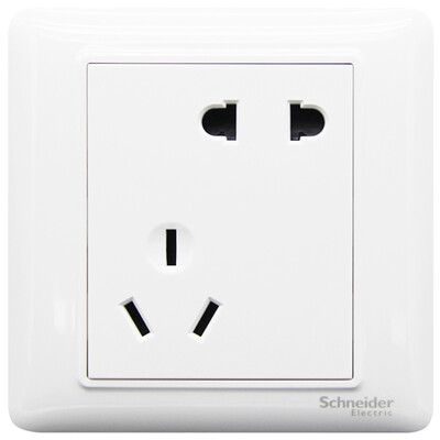 

Schneider Schneider switch socket socket panel 10A oblique five-hole socket Rui Rui series of white
