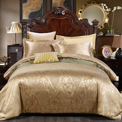 

Elegant 100 uya100 Kit Home Textiles Cotton Satin Satin Jacquard Bed Four Piece Comfort Bed Set Zurich Gold 15m Bed 200 230cm