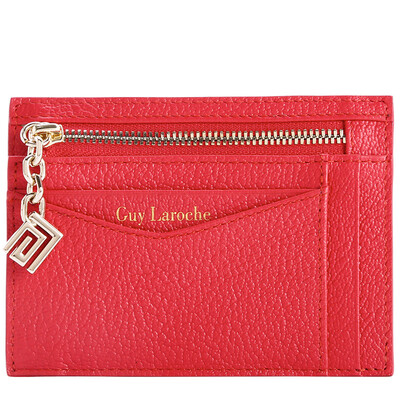 

Ji Long snow guy laroche fashion change purse candy color card package cowhide ladies small package GS4690361-04 red