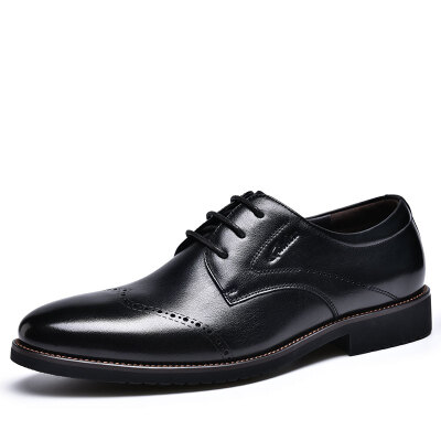 

Golden Monkey (JINHOU) Men's Fashion Business Men's Shoes Bullock Carved Gentleman's Skirt Men's Leather Shoes Q20026A Black 43 yards