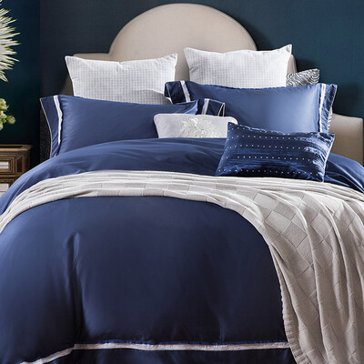 

LENCIER LENCIER KITCHEN HARDWARE 5-star hotel bed linen cotton satin 80 pieces of four-piece European-style quilt cover Ocean Heart 220 240cm