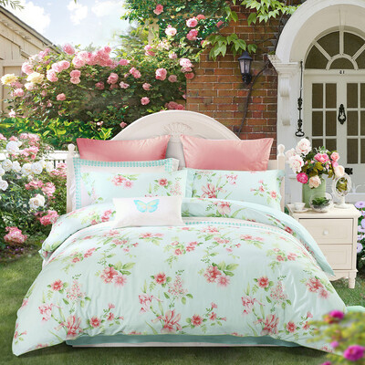 

Mercury Home Textiles (MERCURY) Постельные принадлежности Хлопчатобумажные хлопчатобумажные ткани Twill Print Quilt Bedding Очаровательный двухцветный цветной 1.8m Bed