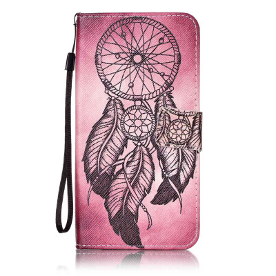 

Maroon Wind Chimes Design PU Leather Flip Cover Wallet Card Holder Case for Google Pixel