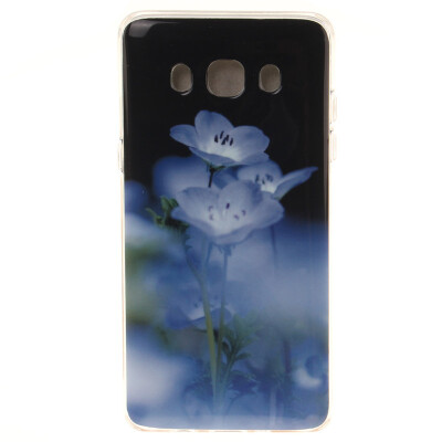 

Blue flower Pattern Soft Thin TPU Rubber Silicone Gel Case Cover for SAMSUNG GALAXY J5 2016/J510