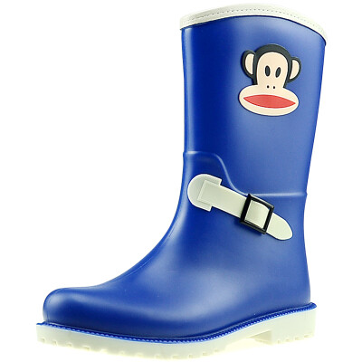 

[Jingdong supermarket] PaulFrank mouth monkey rain boots fashion boots women in the tube color water shoes PF1003 pink 36 yards