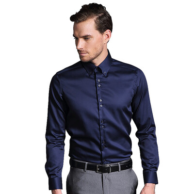 

Добродетель Fusion шелкового атласа с длинными рукавами хлопок без железа рубашки мужские элиты Navy YCF60123011 40 (170/92)