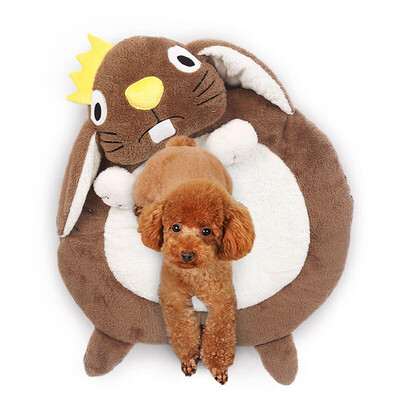 

Huapin Pet hoopet dog dog mat soft almost Meng Meng crown rabbit warm pad brown