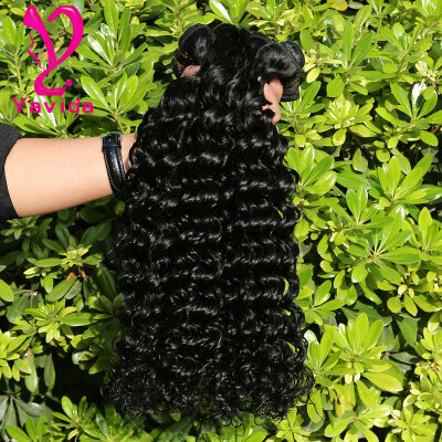 

7A Virgin deep wave Brazilian hair Weave Bundles Human Hair Brazilian deep wave 4 Bundles Brazilian Curly Hair extension no shed