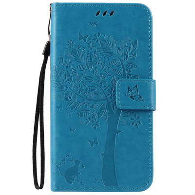 

Blue Tree Design PU Leather Flip Cover Wallet Card Holder Case for HUAWEI MATE S