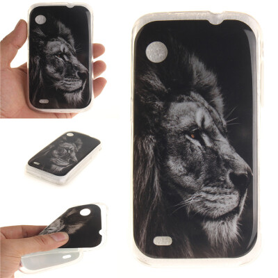 

Black lion Pattern Soft Thin TPU Rubber Silicone Gel Case Cover for Lenovo A580