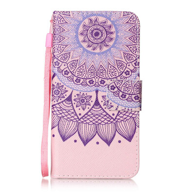 

Purple Sunflower Design PU Leather Flip Cover Wallet Card Holder Case for Samsung Galaxy S4/I9500