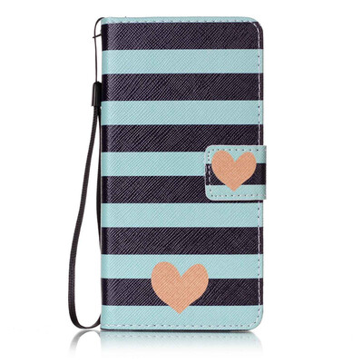 

Blue Stripes Дизайн PU кожа флип Обложка Кошелек для карты памяти чехол для Huawei P8 Lite