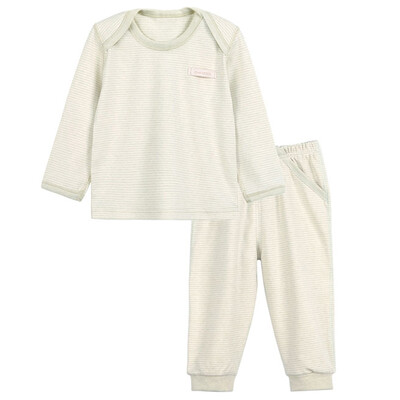 

Xin Song baby color cotton letters collar suit newborn spring&autumn color cotton underwear shirt pants suit natural green C300D73