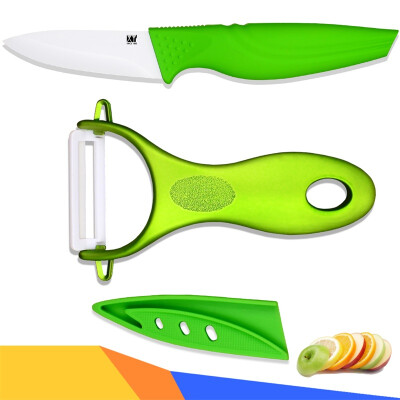 

Green Ceramic Knife XYJ Brand Sharp Blade Kitchen Knife With One Peeler Best Gifts