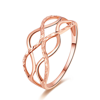 

DEMONE DEMONE SR0331KJ22 18K Gold rose gold hollow ring color gold large hollow ring female models Korean version