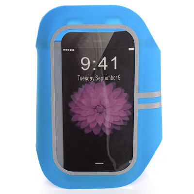 

Four thousand kilometers of mobile phone protection arm with wrist bag running riding arm bag men&women Lycra rainproof waterproof personal breathable touch screen universal blue 55 inch SW1039