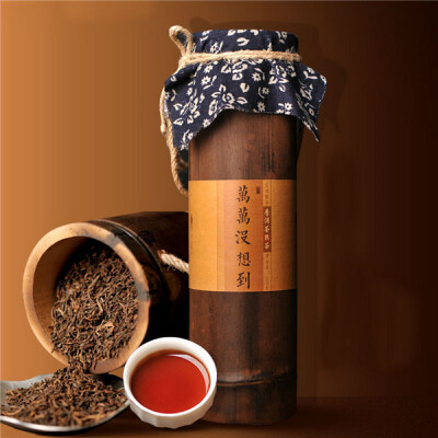 

Dr Puer Tea Royal Grade Loose Pu-erh Tea in Roasted Bamboo Tube 2016 300g Ripe