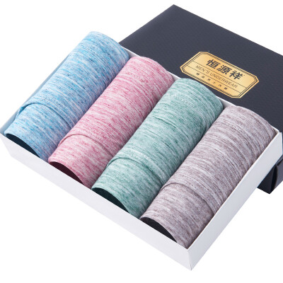 

Heng Yuen Cheung men&39s underwear men&39s briefs underwear color cotton fashion waist belts 4 mixed color gift box combination two XL 175100