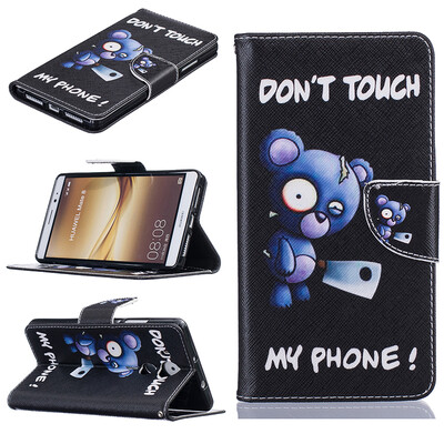

Blue bear Design PU Leather Flip Cover Wallet Card Holder Case for HUAWEI Mate8