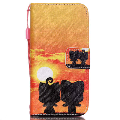 

Beaver Design PU Leather Flip Cover Wallet Card Holder Case for IPHONE 5