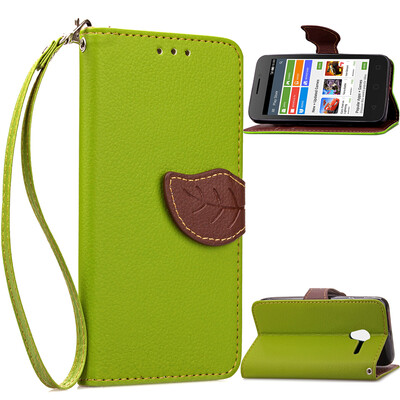 

Green Design PU Leather Flip Cover Wallet Card Holder Case for Alcatel OneTouch Pixi3 40
