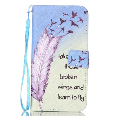 

Feathers&Birds Design PU Leather Flip Cover Wallet Card Holder Case for LG K10