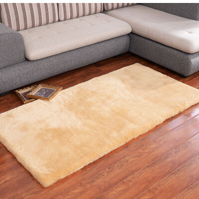 

AOZUN Australian Sheared Genuine sheepskin rug 160*230cm, coffee color bay window fur rug ,big size living room sheep fur carpet