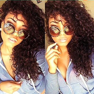 

N.L.W. Peruvian virgin human hair Full lace wigs Curly Glueless wigs with baby hair for black women