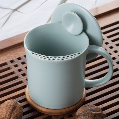 

East Ruoyao Cup Mid-Autumn Festival gift high-end office ceramic cup gift mule cup gift box can open gold line