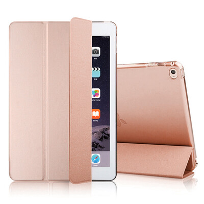 

ESCASE Apple iPad mini4 Case / Case Tablet PC ipad Leather Case Triangle Scaffold Holder Sleeping Shell Elastic Leather Rose Gold