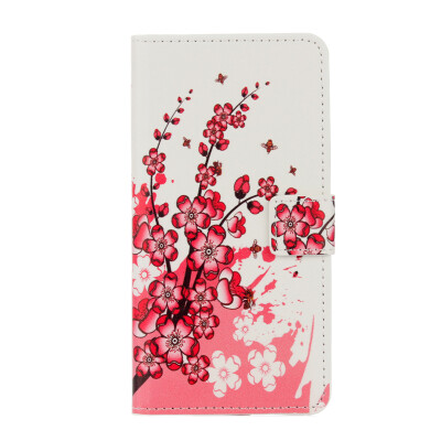 

Plum Blossom Design PU Leather Flip Cover Wallet Card Holder Case for Wiko Tommy