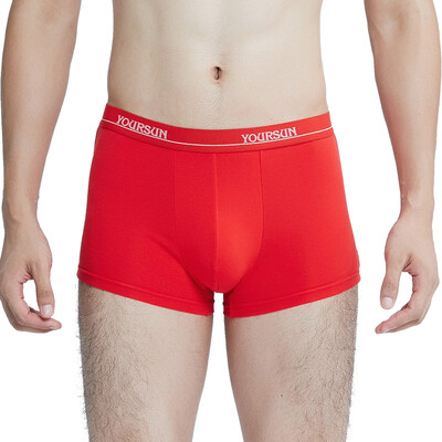 

Yindong supermarket] should be cool (YOUR SUN) men's underwear comfortable cotton four pants shorts 3 loaded red  / 175