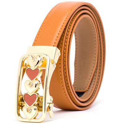 

PLOVER LEATHER BELT HARDWARE BUCKLE LEATHER BELT P16303L001J WHITE
