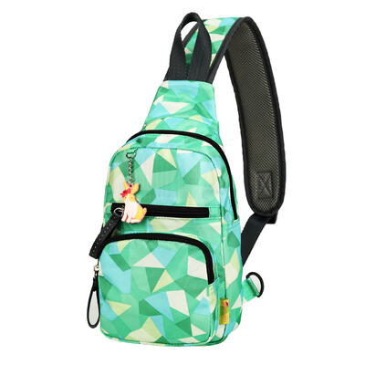 

MOMOgirl Nylon Печать Water Drop Плечо Сумка Плечо Messenger Женская Корейская Маленькая Сумка M4E502 Трава Зеленая Конфета