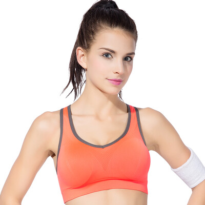 

Antarctic movement bra anti-light shock running vest girls underwear gather no steel bra bra yoga sleep insignificant bra N375X20122 orange-m