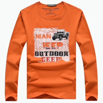 

NIAN JEEP мужской лонгслив комфортная повседневная одежда круглый воротник