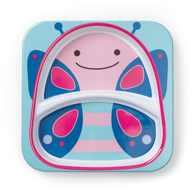 

SKIP HOP Cute Zoo Imitation Porcelain Drops Детские тарелки Single Поставляется - Бабочка 6 месяцев и более Импорт в США