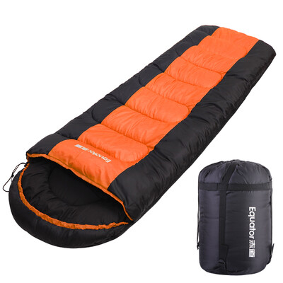 

Equatorial adult sleeping bags outdoor camping autumn&winter season thicker sleeping bags indoor lunch break warm 18kg medium orange CD1001