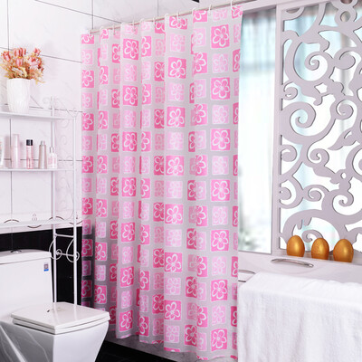 

Mercure guest square flower thickening shower curtain 180200CM PEVA waterproof mildew impervious shower curtain hotel bathroom curtain waterproof partition curtain