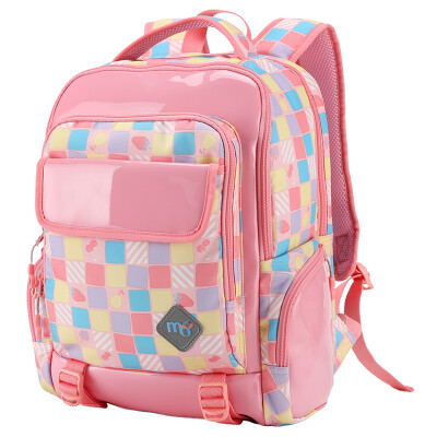 

MOMOgirl Shoulder Bag Primary School Student Junior High School Student Student Student Bag Reduced College Wind Backpack Tide M5318 Pink Fructose