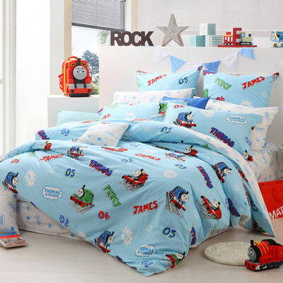 

Dohia Bedding Kit Cotton Cartoon Thomas Series Sheets 4pcs Set 15m Bed Thomas Percy&James 200x230cm