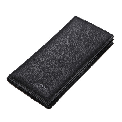 

Woodpecker (TUCANO) first layer of leather men's leisure business long wallet open multi-card bit 2 fold WAA3061A-89B0 black