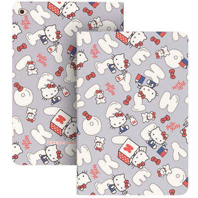 

Отлично Hello Kitty серии IPad Air2 защитный чехол air2 мультфильм защиты оболочки интеллектуальных конфет конфеты кожа Кэти серый