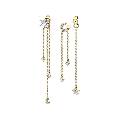 

Xinguang ornaments Xingyue Fairy Silver Earrings S925 Zircon